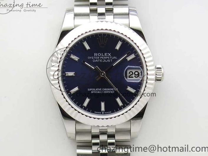 Best SS Blue Dial Marker Jubilee BP 31mm Maker Datejust 278271 Bracelet on Sticks Edition 0827